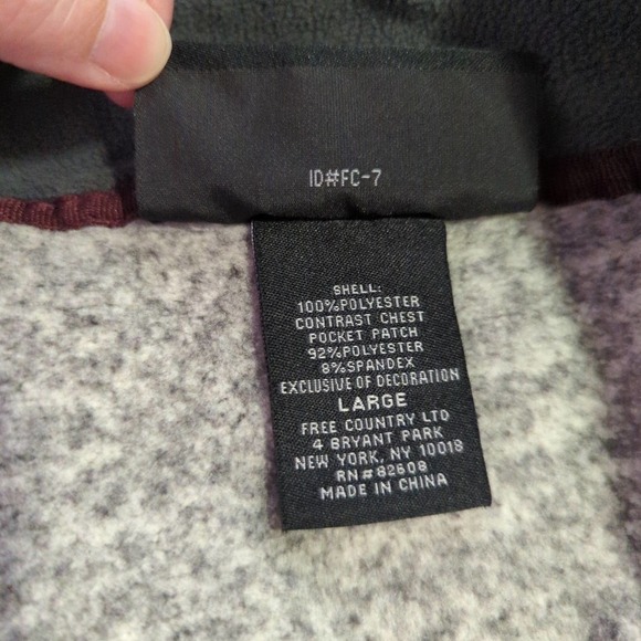 Free Country Men's Sweater Fleece Utility Jacket Large - Picture 8 of 11